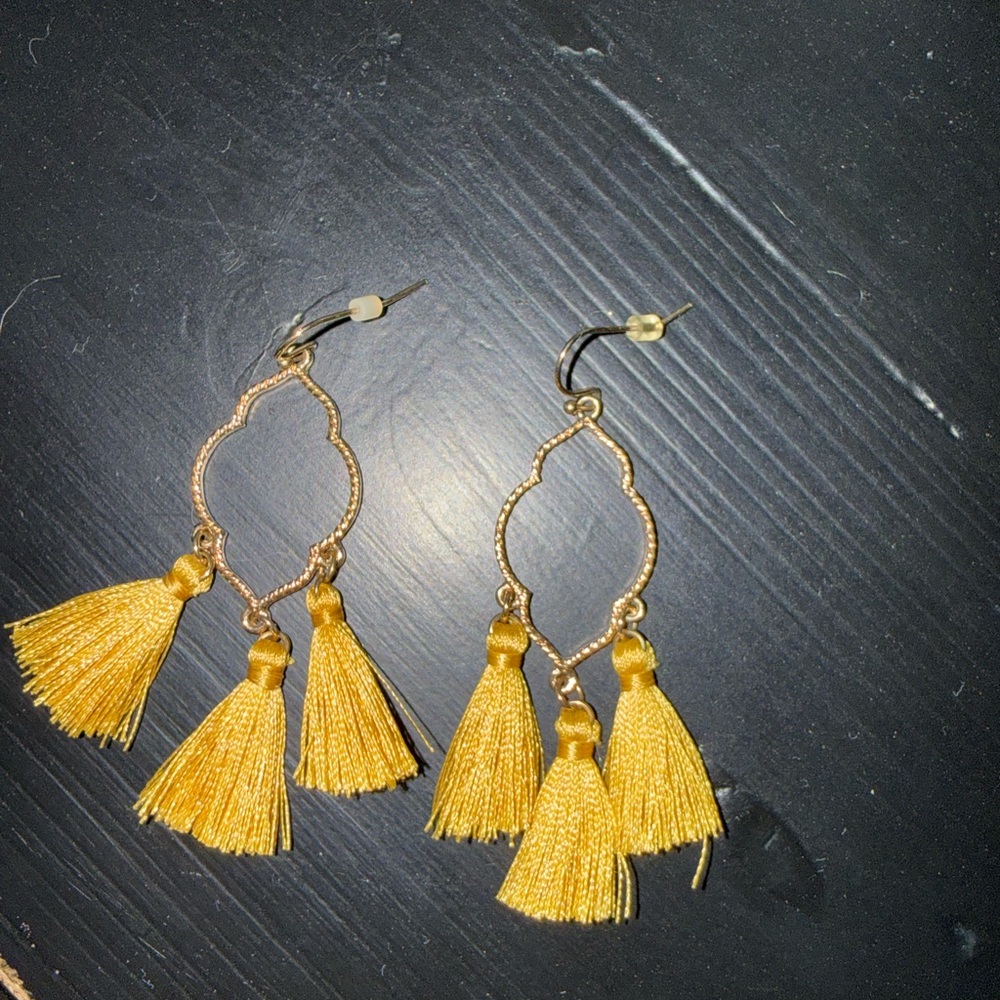 Altar'd State Golden Tassel Earrings